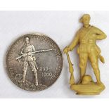 Boer War Gentleman in Khaki 2x Tribute pieces a medallion with Kiplings tribute poem 1899-1900 and a