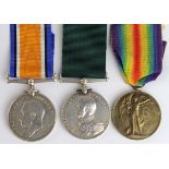 BWM & Victory Medal (2452 D. F W Border LS RNR), and Royal Naval Reserve LSM GV (D.2452 F W