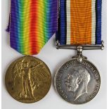 BWM & Victory Medal to 129648 Dvr C E Fenbow RA. Born Sunderland. (2)