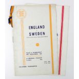 England v Sweden at Arsenal 19th Nov 1947, plus v Switzerland 1st Dec 1948 at Arsenal. (2)