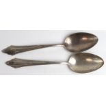 WW2 Style Waffen SS Silver Plated Desert Spoons. (2)