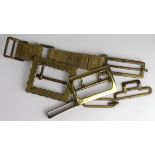 Buckles: 1) Brass buckle stamped 'The 4th Cheshire Volunteer Company'. 2) Buckle stamped 'USA