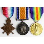 1915 Star Trio to T4-124443 Pte R Blakey ASC. (A.Sjt on Pair). Entitled to a Silver War Badge. (3)