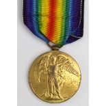 Victory medal to 2992 Pte R Thompson Notts & Derby Regt. Killed in Action 25th May 1918 with "A" Coy