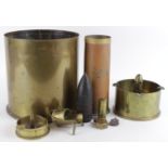 Trench Art Shell cases, a variety of shapes and sizes, WW1 & WW2 era. (Qty) Buyer collects Heavy