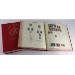 New Imperial Stamp Albums Vol 1 GB + Antigua to Malta, and Vol 2 Mauritius to Zululand. Both cover