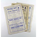 Hartlepools United programmes, c1956-1958 (approx 3)