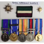 Group mounted as worn Royal Dragoon Guards - CSM QE2 with Northern Ireland clasp medal unnamed and