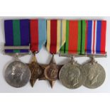 GSM Palestine 4534243 Cpl L. Moran W.Yorks R, 1939-45 & Africa stars, Defence & War medals,