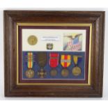 American Expeditionary Force group attributed to Aramis Horace Deliege. Lot includes medals and