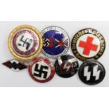 German collection of seven various lapel badges etc.
