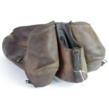 Pair of WW1 cavalry horse saddle bags possibly French.