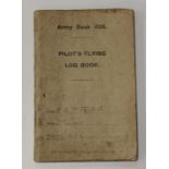 RFC WW1 pilots log book to 2.Lieut F C P Roberts first entry Oct 29th 1917 to 30 July 1918 flying