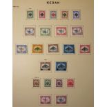 Malaysian States - Kedah "Specimen" collection plus other optds on leaves 1912-49, mm but in