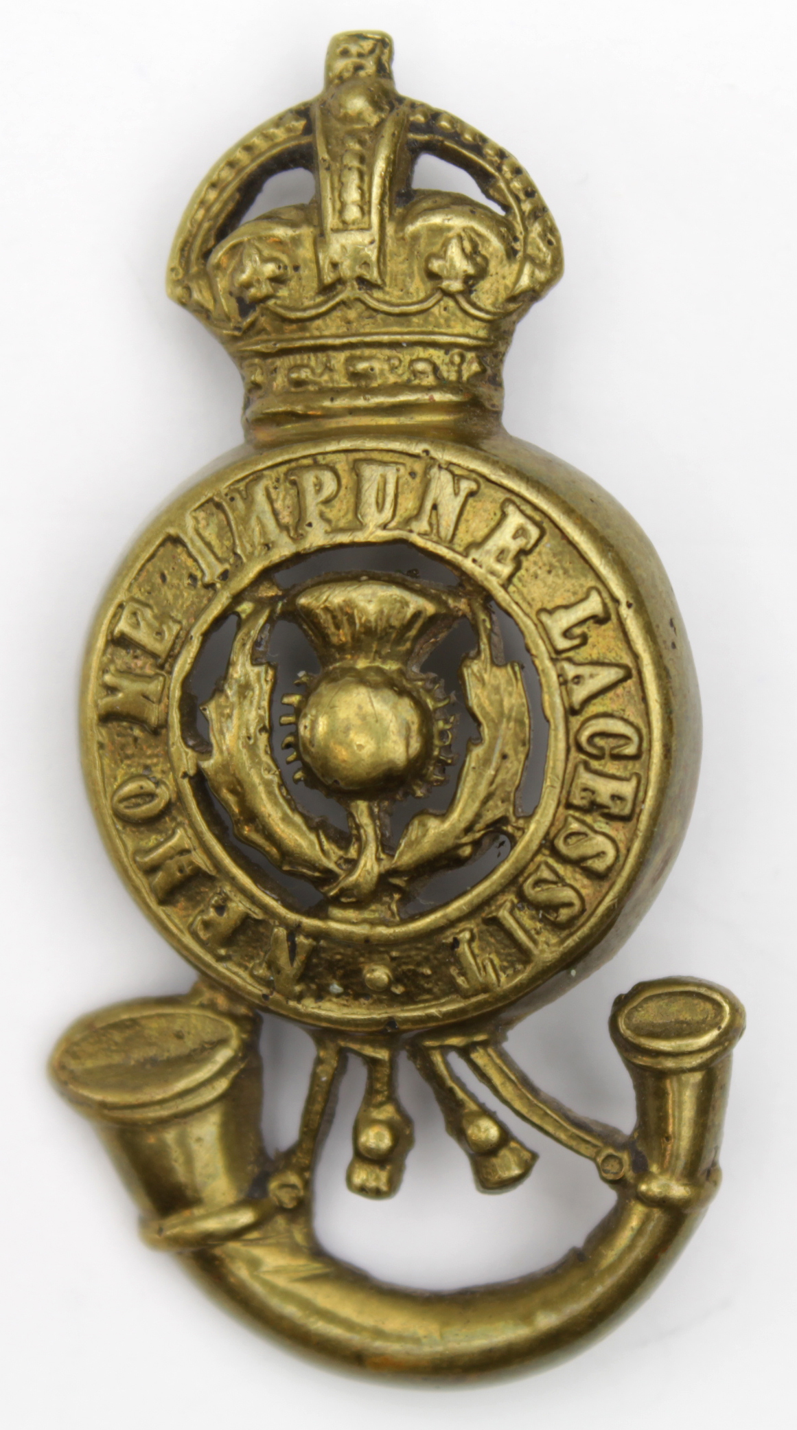 Badge - Royal Scots (possibly) could be a small pouch badge. Has 2 small lugs to the reverse