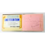 Motor Racing - original old 1960's autograph album inc Derek Bell, John Surtees, Jack Brabham,