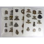 Cap Badges - 3x boards of Cavalry and Yeomanry cap badges (approx 36)