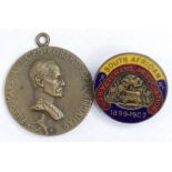 Boer War interest a South African Wars Veterans lapel badge 1899-1902 and a Lord Roberts Rifle