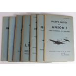 RAF post WW2 pilots flying manuals including Harvard, Liberator, Dakota, Mustang etc.