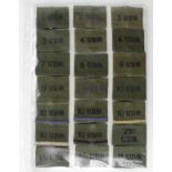 Cloth Badges: Ulster Defence Regiment - Slip-On Battalion shoulder title collection. (approx 21