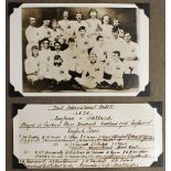 Rugby postcard with legend, by Jerome c1930's produced from original photographs, England v Scotland