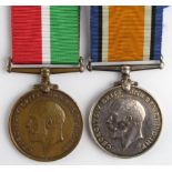 BWM & Mercantile Marine Medal to Ernest R. Doxford. Born Sunderland. (2)