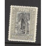 Papua 1932 £1 delta house stamp, SG.145, mint, cat £275