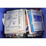 Large box full of Football programmes, many different clubs, seasons. Good sorting lot. (Buyer