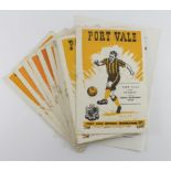 Port Vale programmes, c1956-1978 (approx 18)