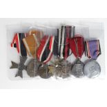 German WW2 medals including War Merit Cross with swords, War Merit Cross without swords War Merit