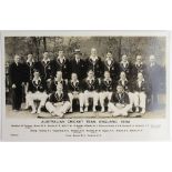 Cricket RP black & white 'Australia Cricket Team, England 1934'. Photo-Work Ltd, Brighouse.