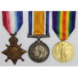 1915 Star Trio to 13006 Pte P Phipps York Regt. (Victory Medal a named 'display only'
