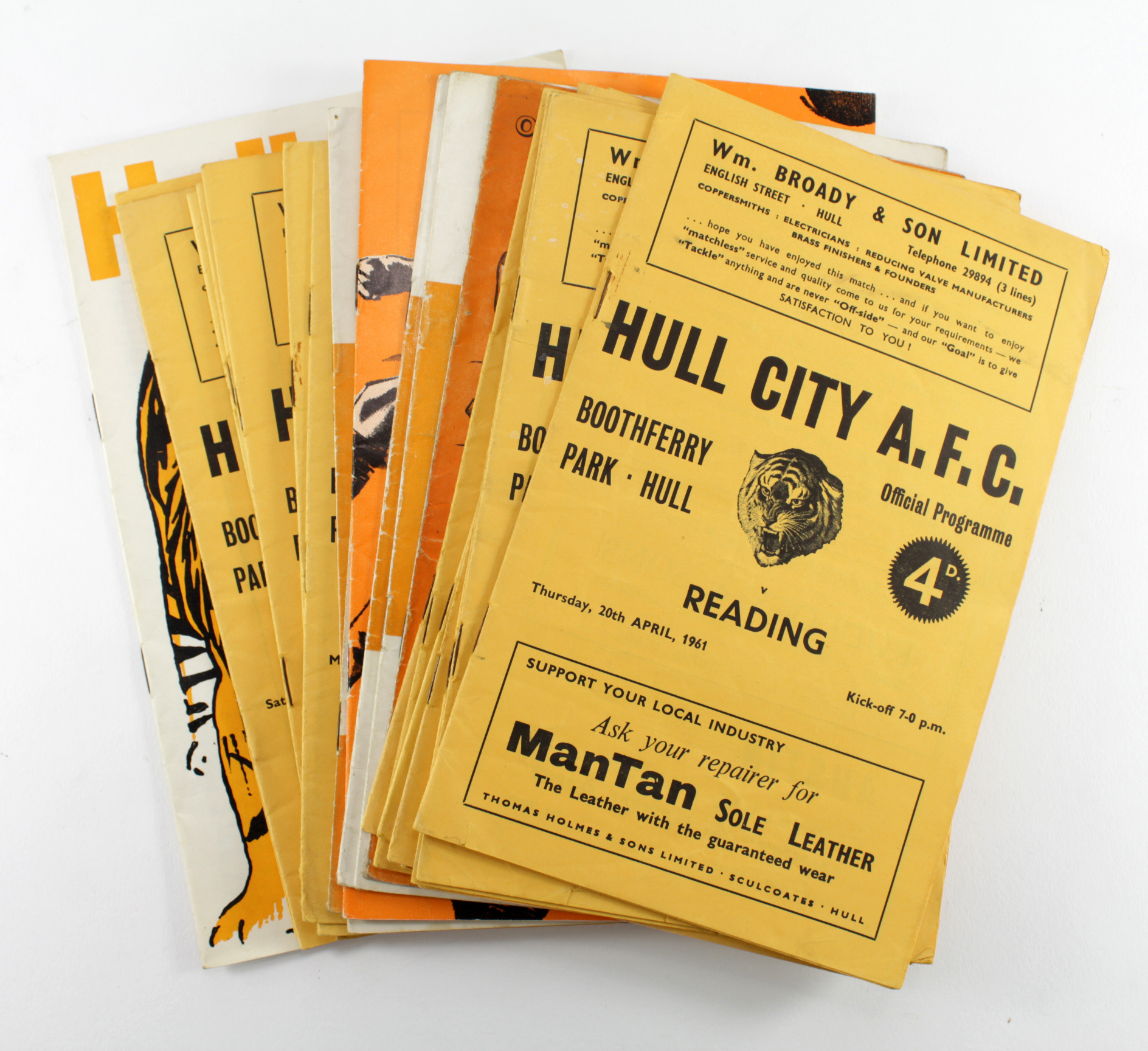 Hull City programmes, c1951-1973 (approx 32)