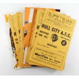 Hull City programmes, c1951-1973 (approx 32)