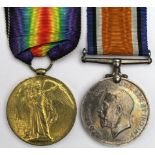 BWM & Victory Medal to 15583 Pte H G Norton Suffolk Regt. Killed In Action 1/7/1916 First Day Battle