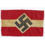 WW2 Style Hitler Youth Arm Band with makers stamp dated 1939.