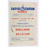 England v Belgium 19th Jan 1946 at Wembley.