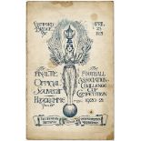 F A Cup Final programme Tottenham v Wolverhampton Wanderers 23rd April 1921 at Stamford Bridge