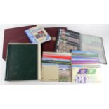 Jersey in 4x albums, used and um. Includes an SG One Country Album, stamps c1958 to 1991. Album of