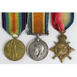1915 Star Trio to 9533 Pte J Brown Durham L.I. (4-9533 on pair). Entitled to the Silver War