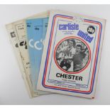 Carlisle United programmes, c1957-1981 (approx 10)