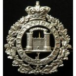 Badge: Suffolk Volunteer/Militia Officer's silver Glengarry badge in use 1878-1881. This stunning