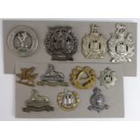 Cap Badges - collection of 4x Scottish QV and KC. Plus 7x mixed Territorial Training School