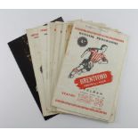 Brentford programmes, c1953-1961 (approx 13) also inc Christmas card