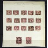 GB - 1870-79 QV ½d used complete set of plates inc the scarce Plate 9. Plus 1870 1½d Plates 1 and 3.