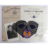 USAAF WW2 ephemera photo etc., relating to B17 Air Gunner Sgt Jimmie Tuttle 390 Bomb Group,