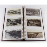 Railways - album of postcards (approx 70), and postcard size Railway photos (approx 70). Photos