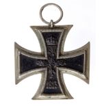 German WW1 Iron Cross 2nd Class, maker marked 'B' ? and '800' to ring. No ribbon