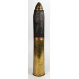 WW1 18 pd unfired shrapnel shell with case deactivated. (Buyer collects)