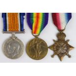 1915 Star Trio to 7-3000 Pte H M Edminson Durham L.I. (3)